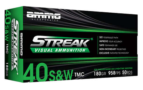 Ammunition STREAK Ammunition Streak Target 40SW STREAK GRN 40S&W 180GR TMC 50/1000 • Model: Streak Target